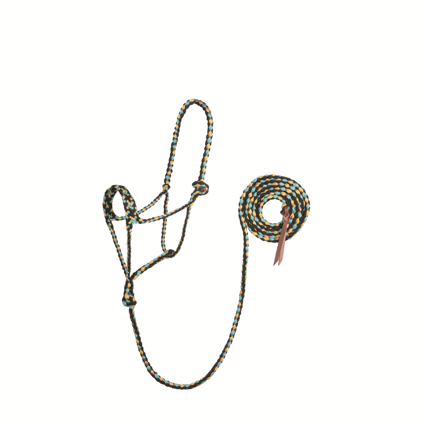 Braided Rope Halter with 10' Lead
