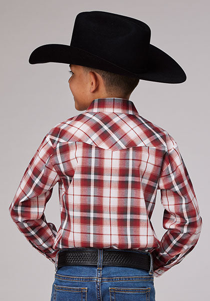 ROPER BOYS WESTERN SHIRT RED P