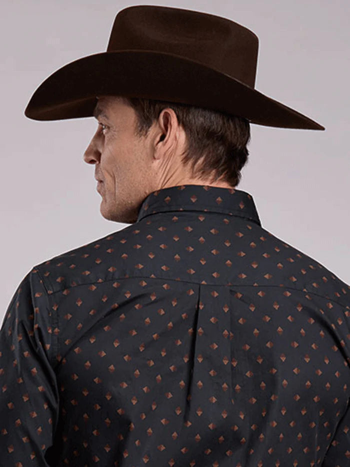 Mens Aztec Foulard Print Performance Shirt