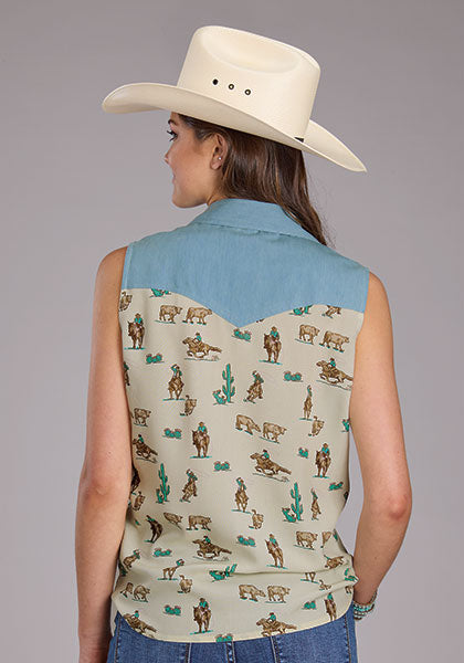 Ladies Sleeveless Western