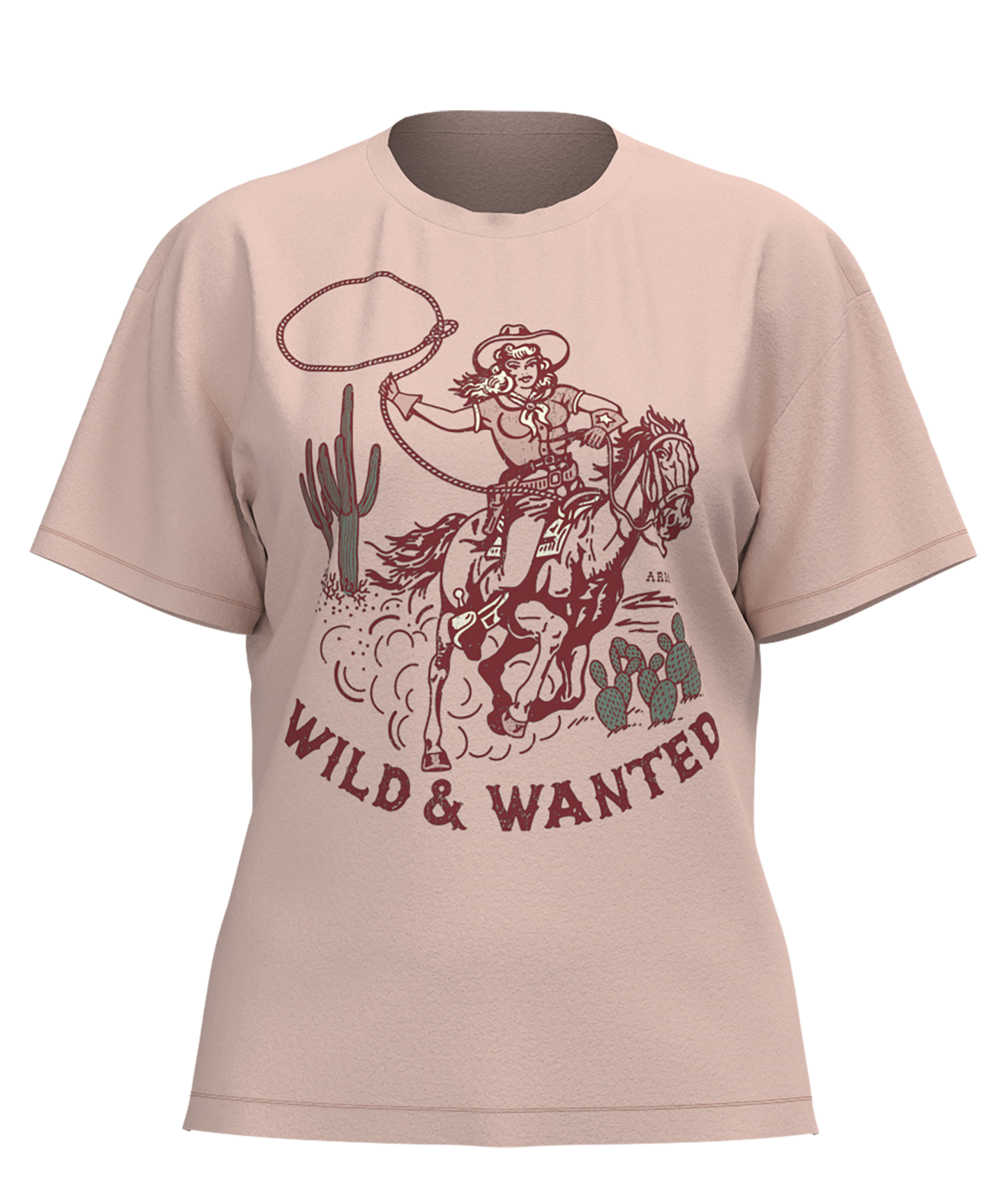Ladies Boyfriend Fit T-Shirt - Dusty Rose