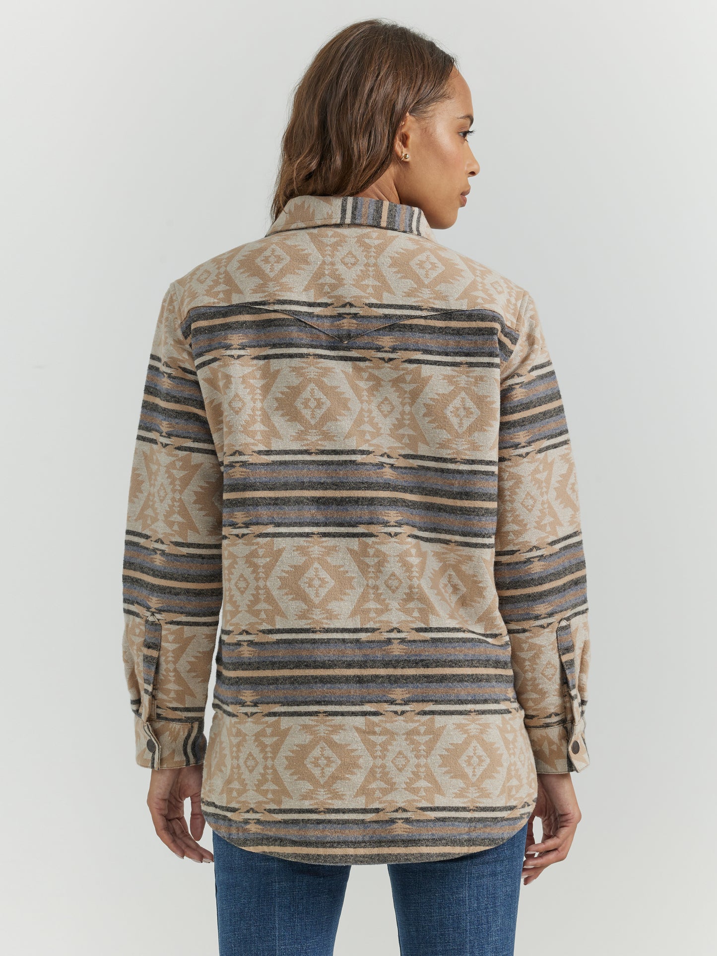Ladies Southwestern Print Shacket