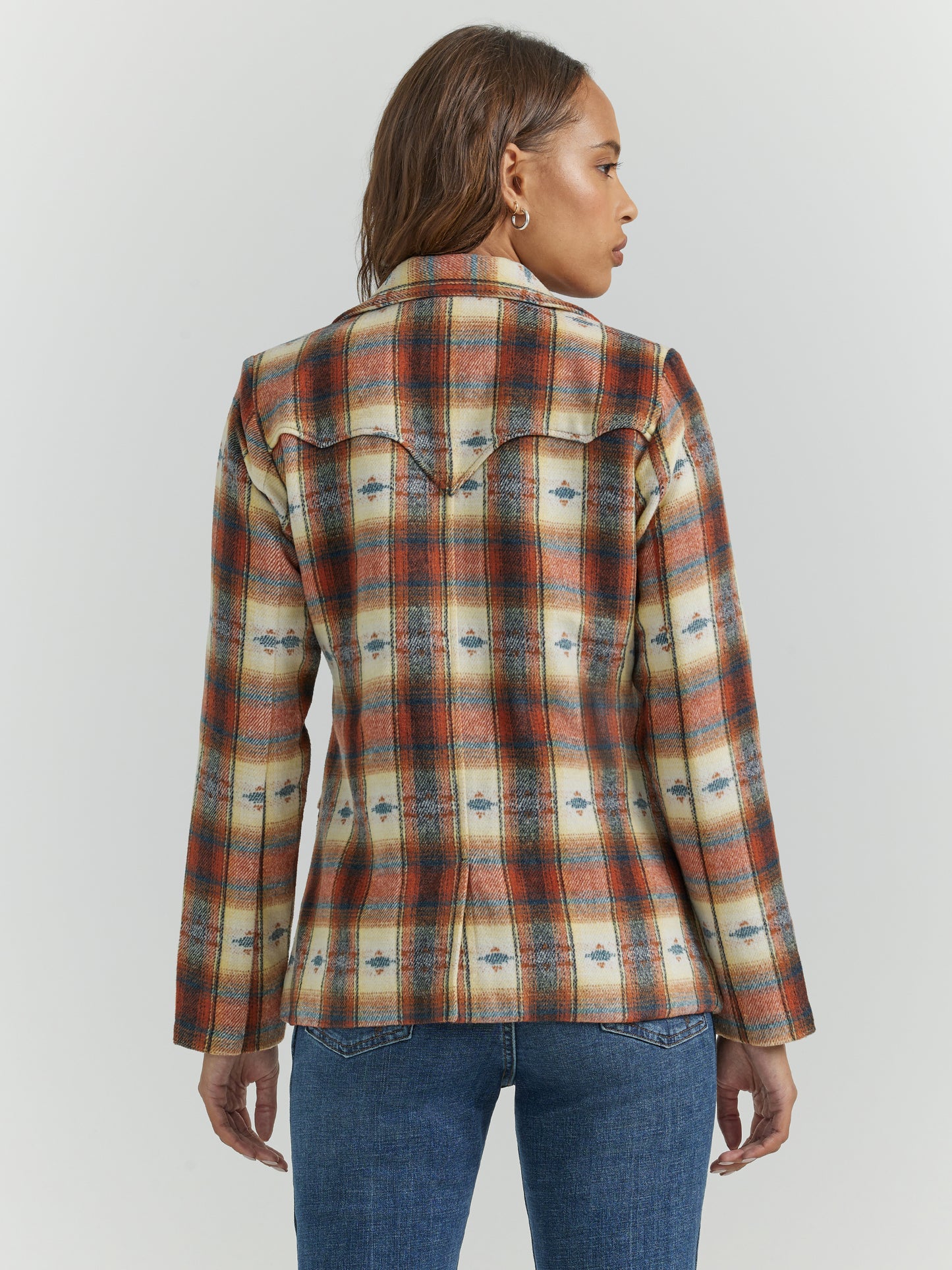 Ladies Western Printed Blazer