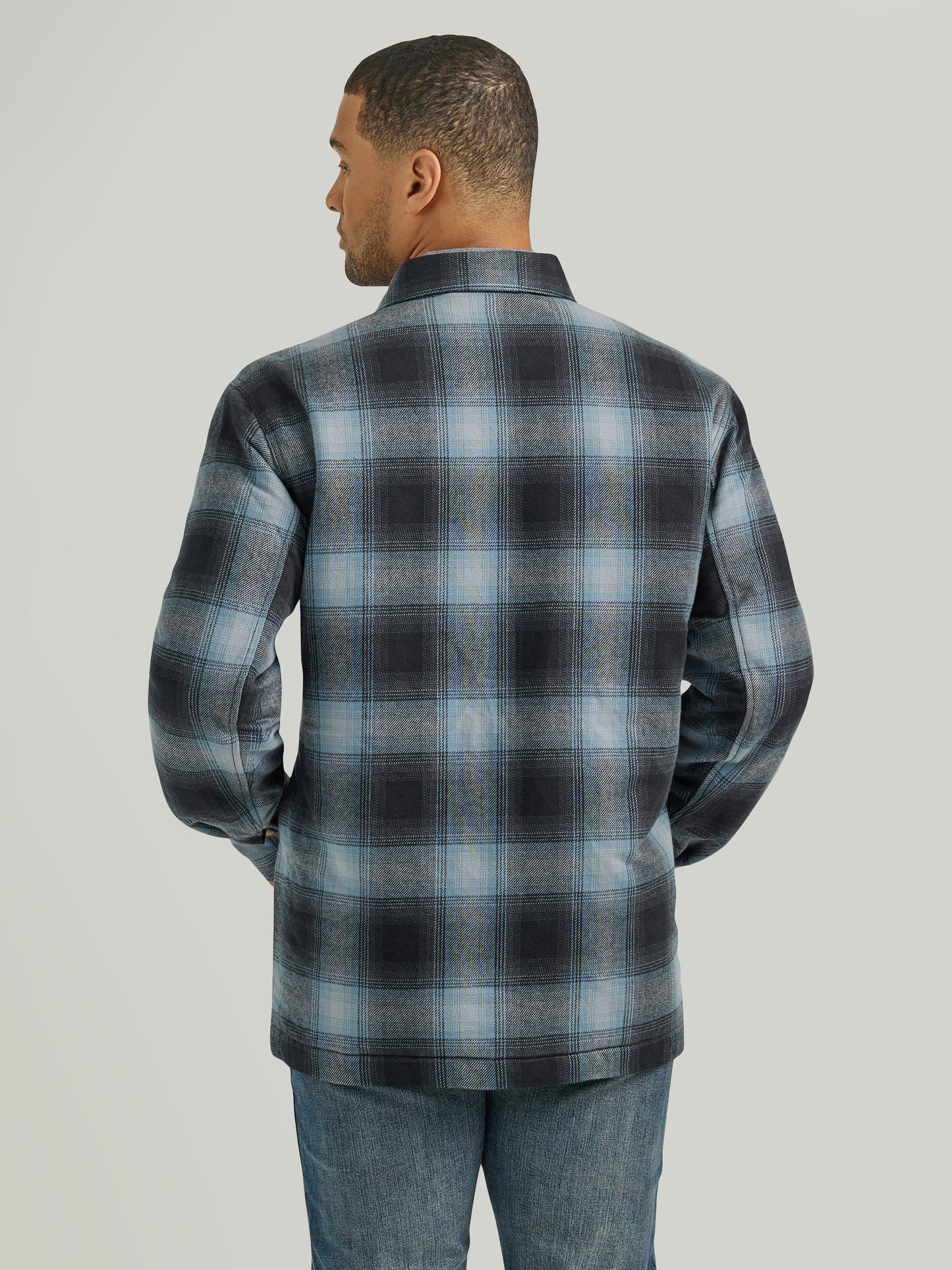 Men's Sherpa Lined Flannel Shirt Jacket