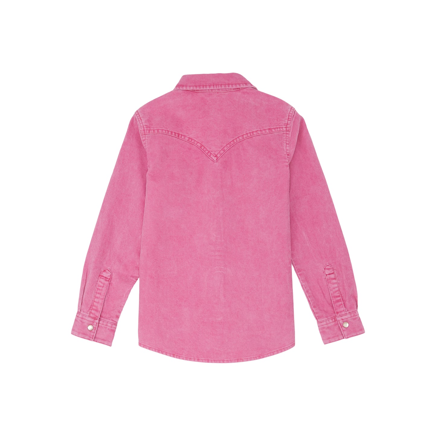 Girls Western Button Up - Pink Cord