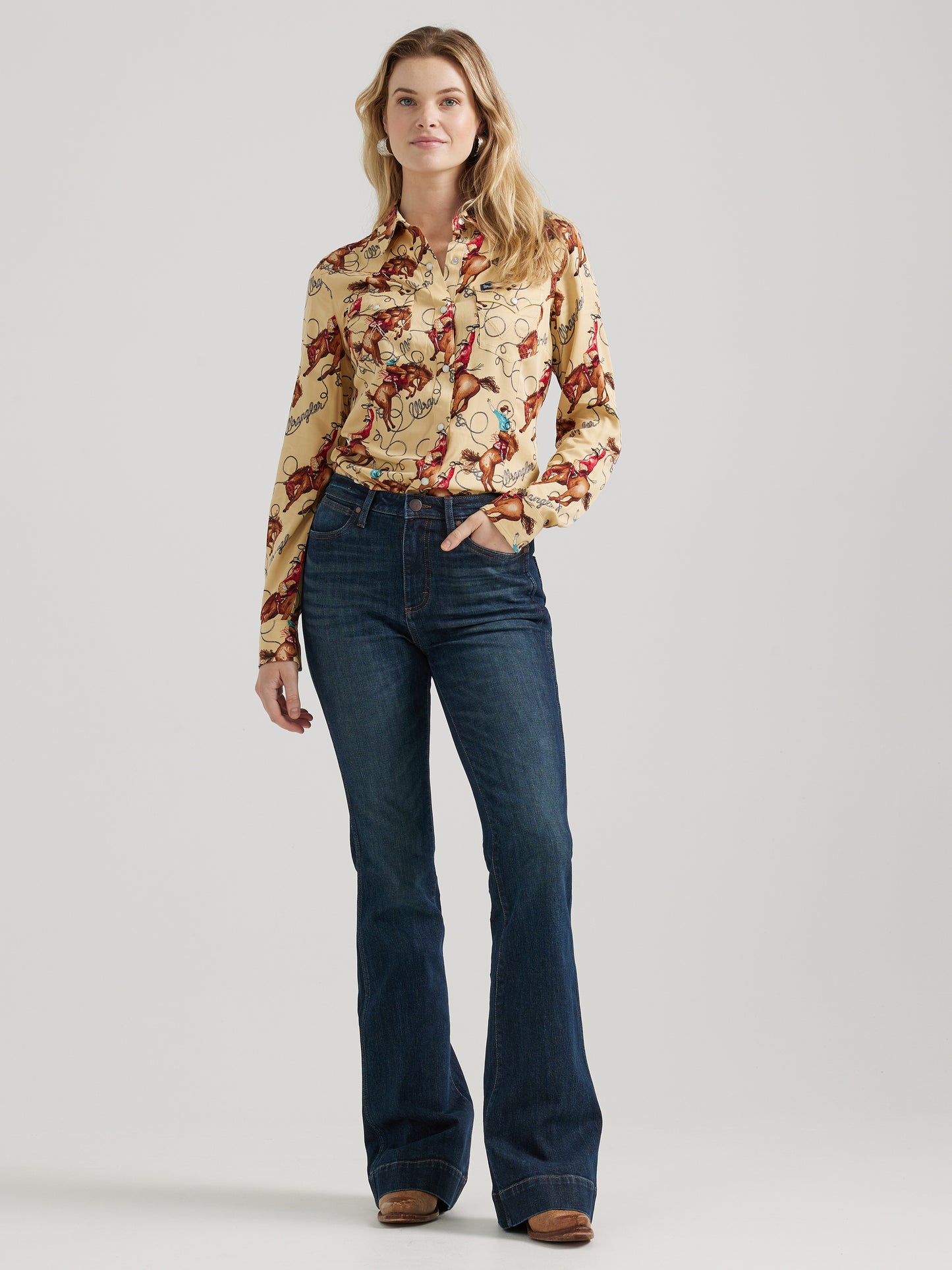 Saddle Up Slim Western Snap