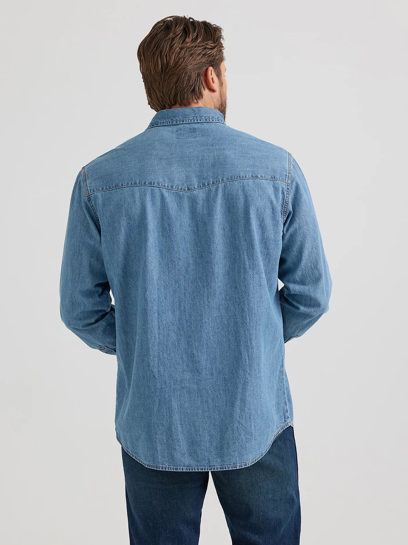 Classic Denim Western Snap Shirt