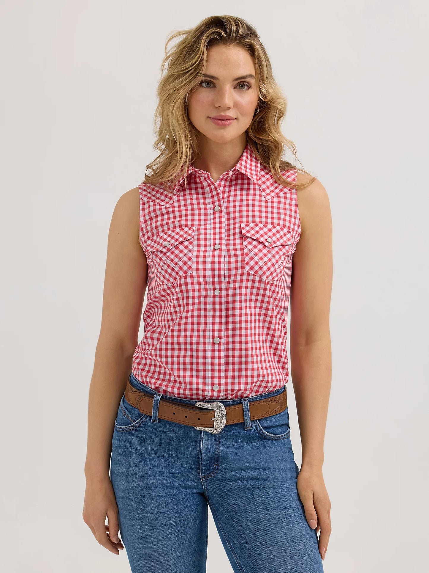 Ladies Sleeveless Western Shirt