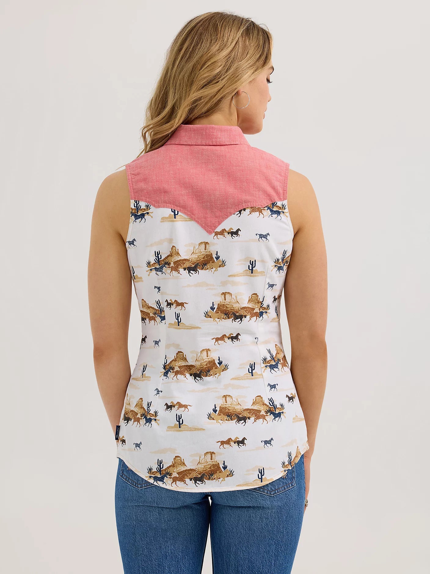 Ladies Sleveless Western Shirt