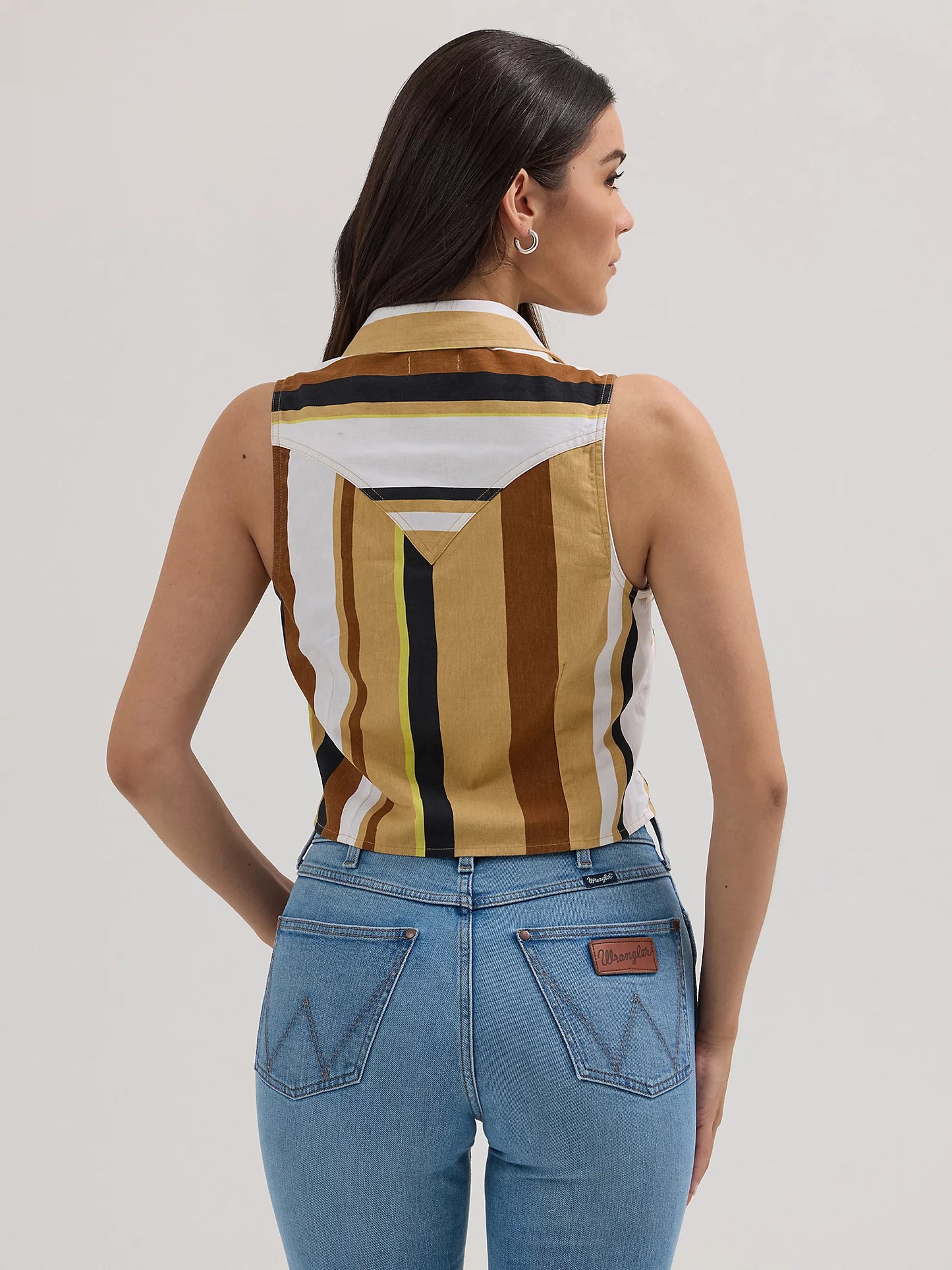 Ladies Cropped Sleveless Western