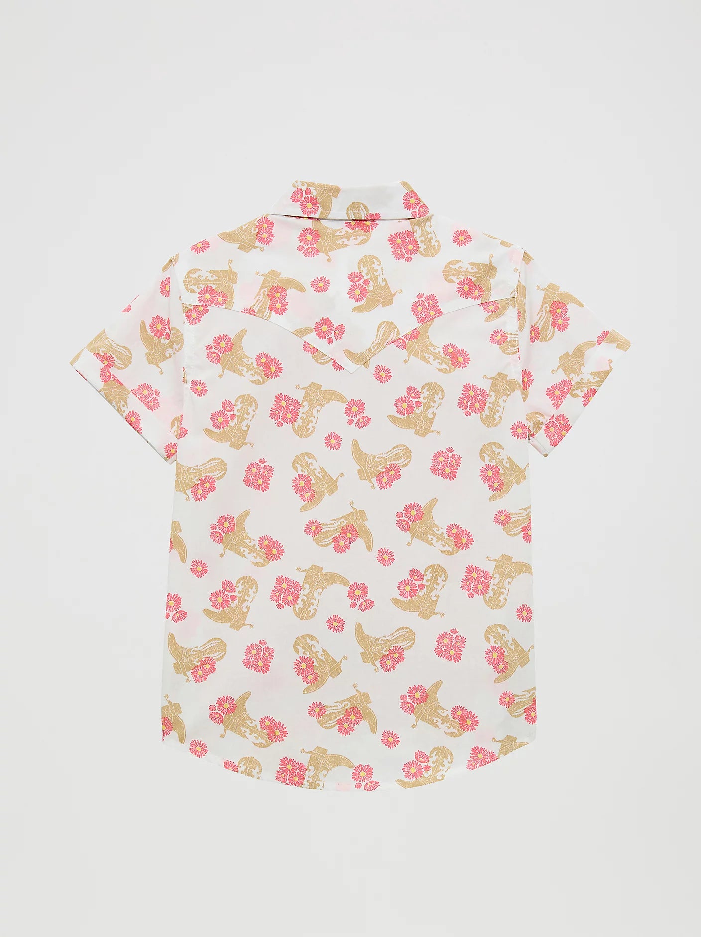 Girls Short Sleeve Western Shirt