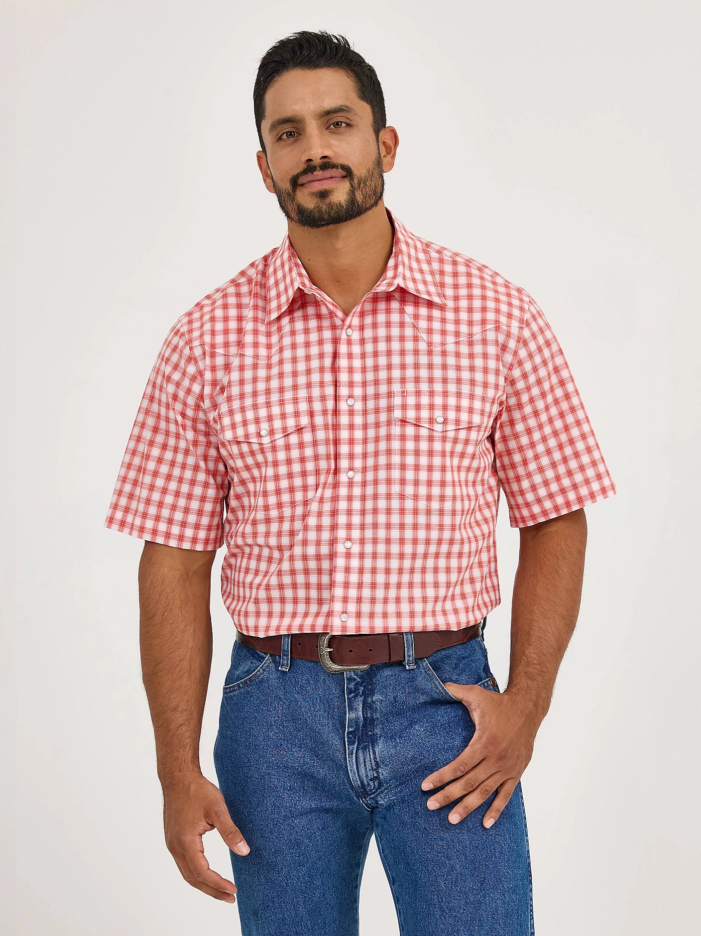 Men's Wrinkle Resist Short Sleeve Western