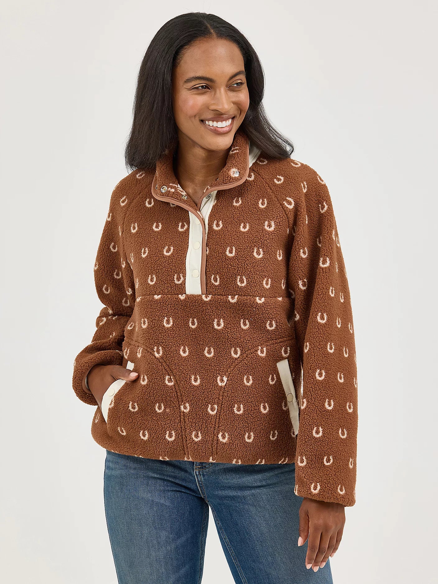 Ladies Sherpa Fleece Pullover