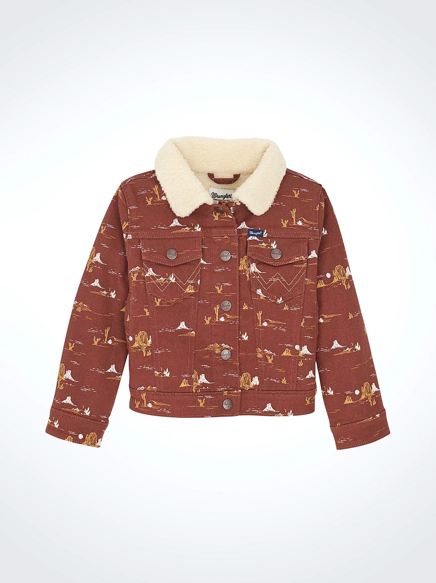 Girls Printed Denim Jacket