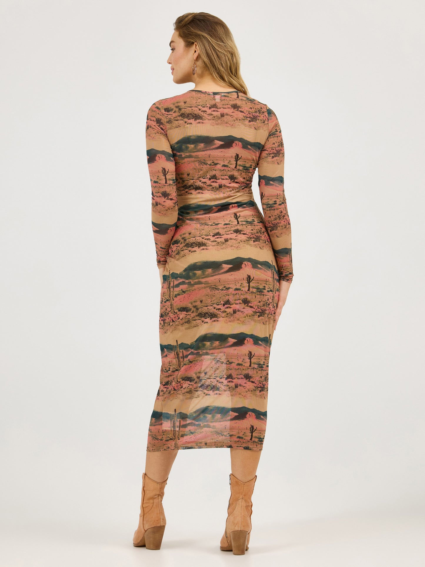 Ladies Desert Print Maxi Dress