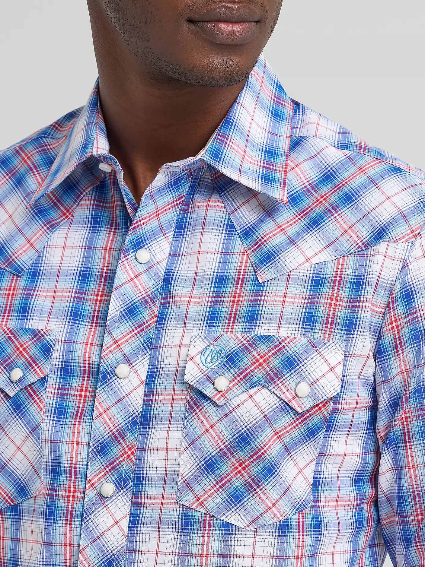 Men's Wrangler Retro® Long Sleeve Sawtooth Snap Pocket Western Shirt
