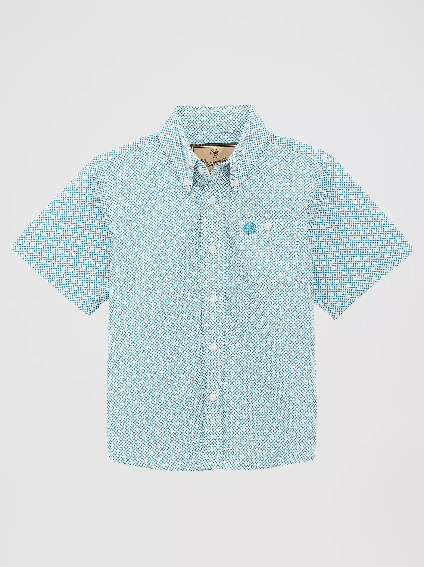 Boy's Classic Short Sleeve Button-Down Print Shirt