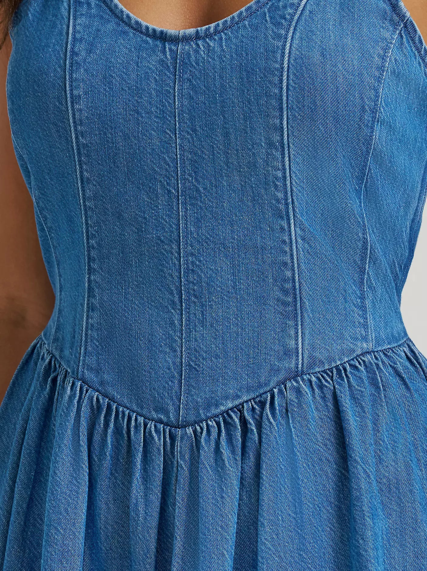 Women's Princess Waist Denim Tank Dress
