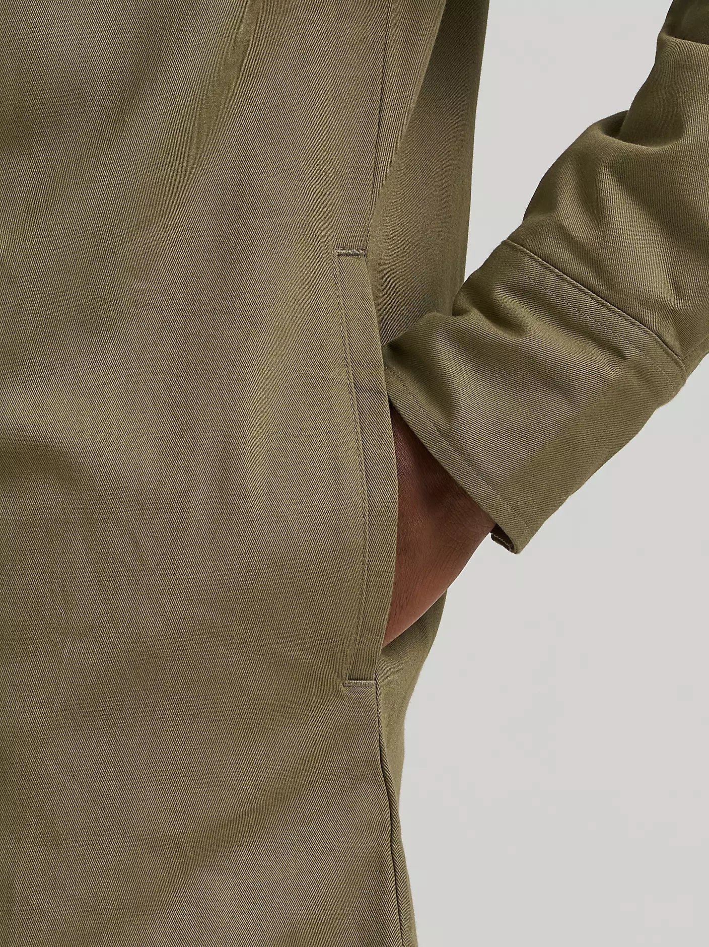 Long Sleeve Flannel Lined Solid Work Shirt