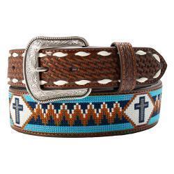 Mens Embroidered Belt