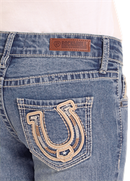 Girls Mid Rise Bootcut Jeans