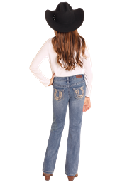Girls Mid Rise Bootcut Jeans