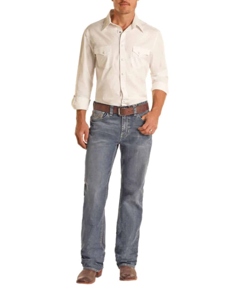 Men's Double Barrel Straight Leg Jeans