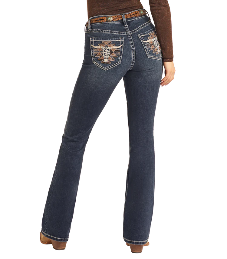 Ladies Mid Rise Bootcut Jeans