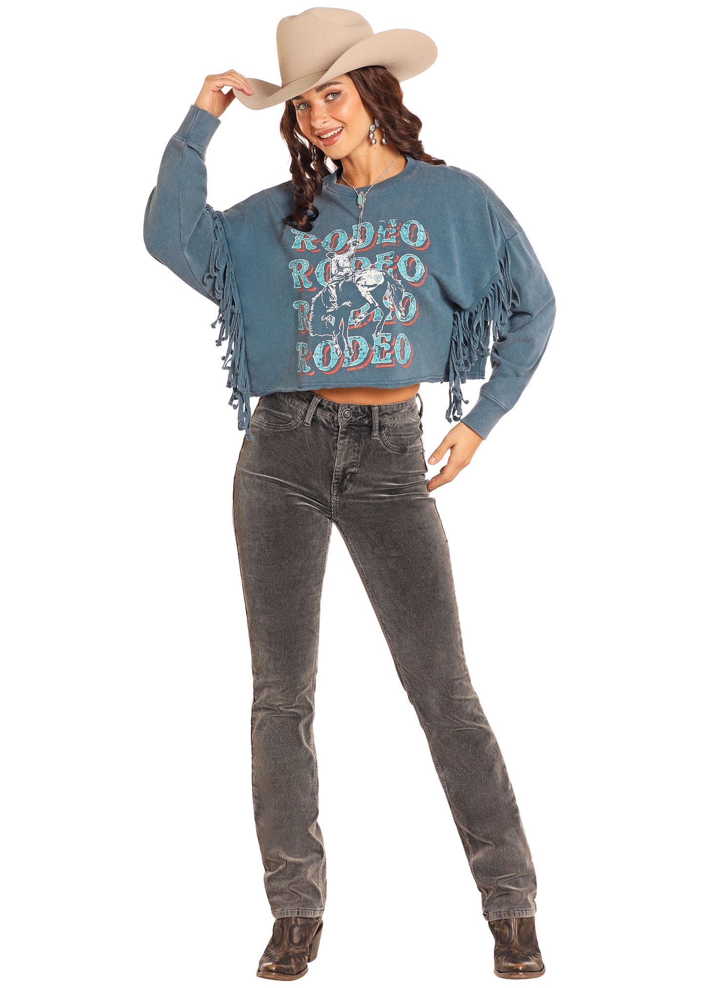 Ladies Fringe Pullover