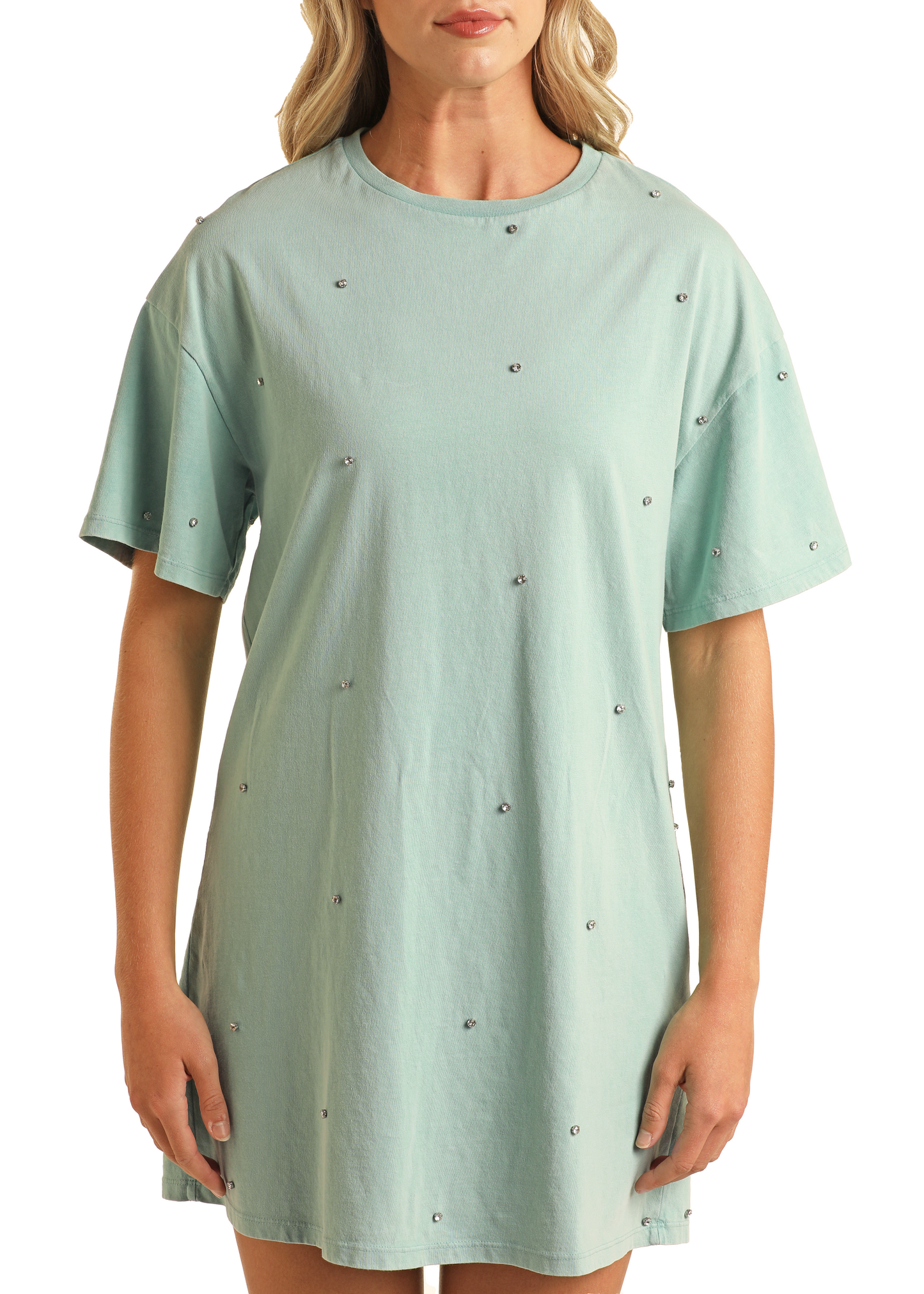 Ladies T-Shirt Dress Turquoise