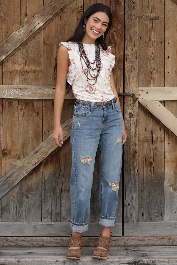 Ladies Ruffle Tank