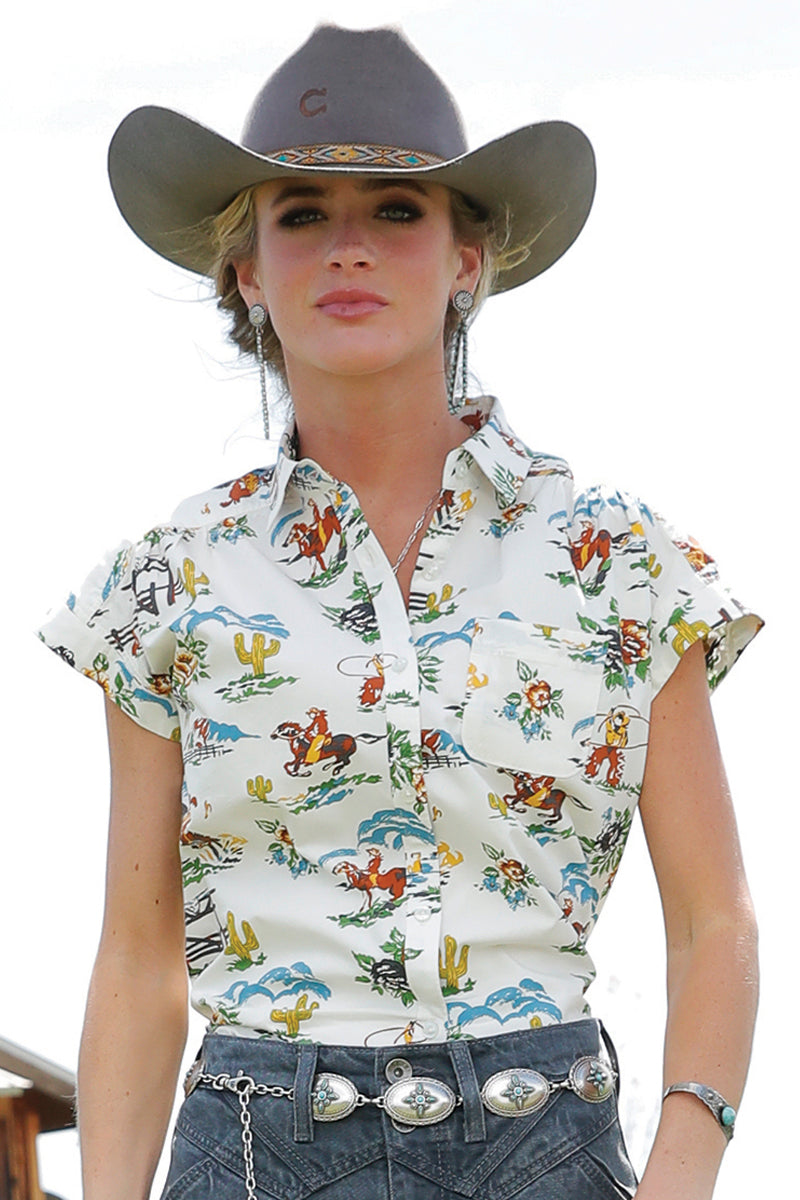 Ladies Button Blouse