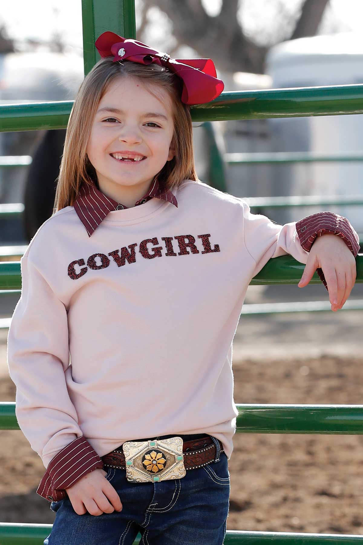 CG Girls Cowgirl Crewneck