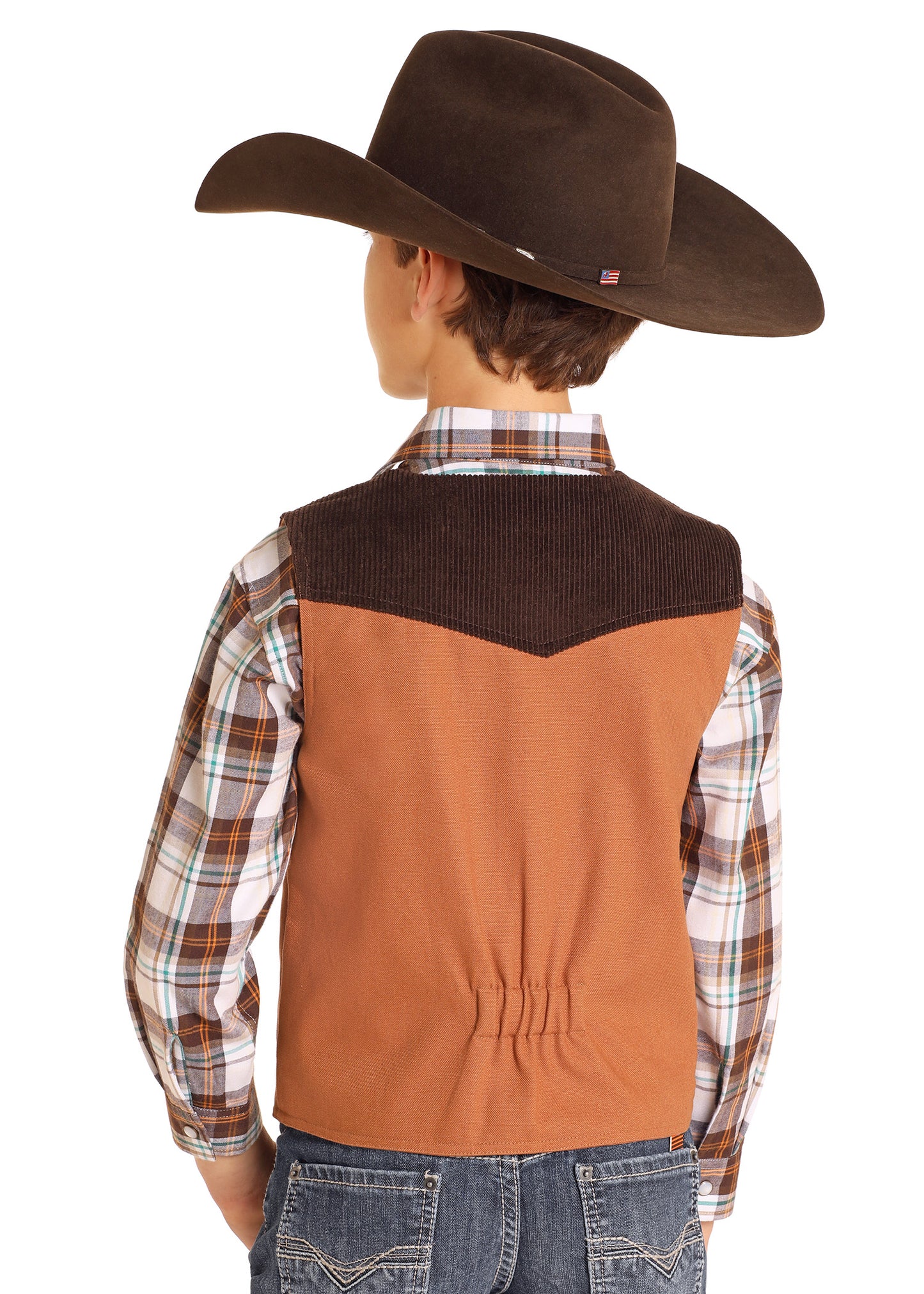 Boys Courduroy Vest - Camel