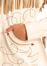 Embroidered Fringe Jacket