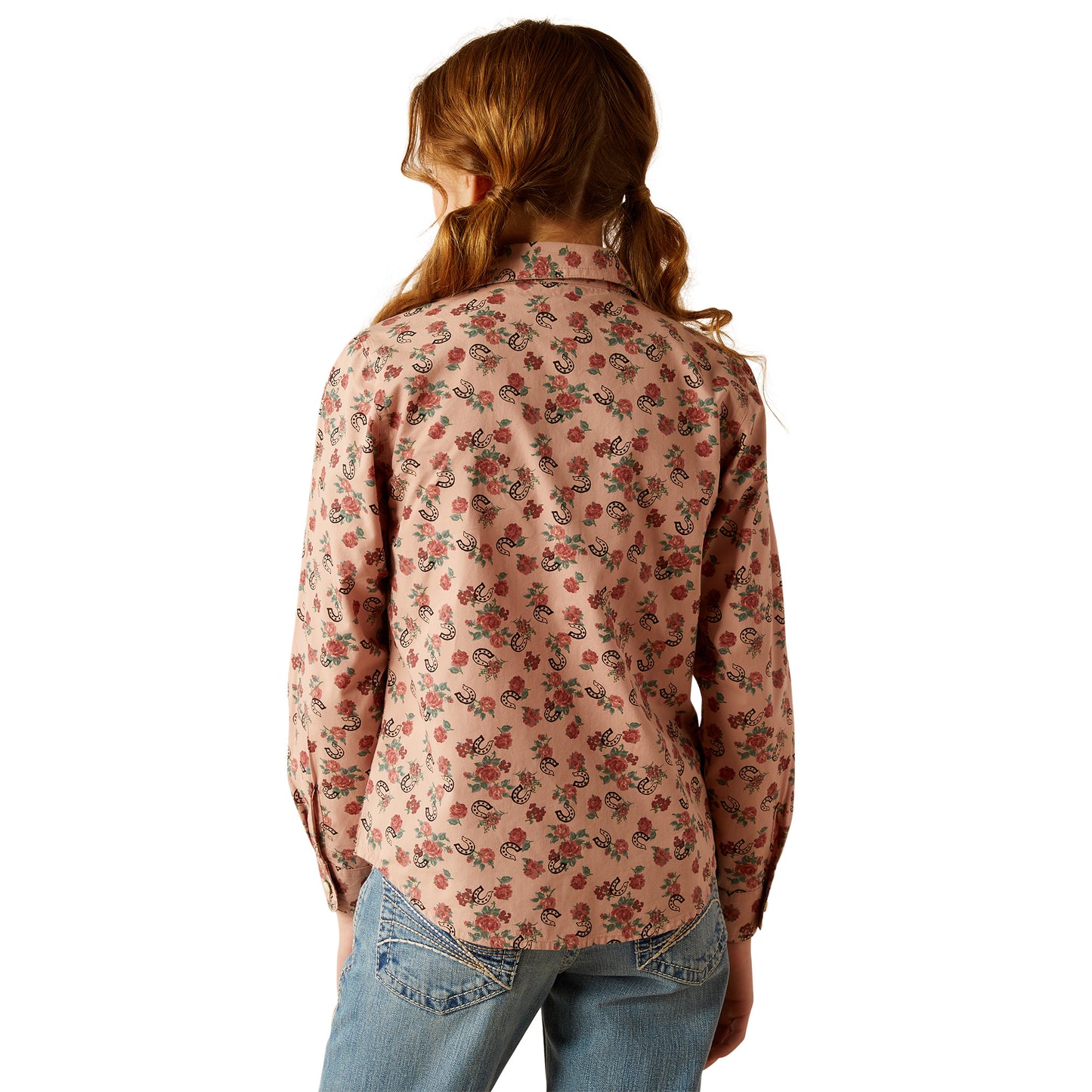 Girls Flowers n' Horseshoes Western Shirt