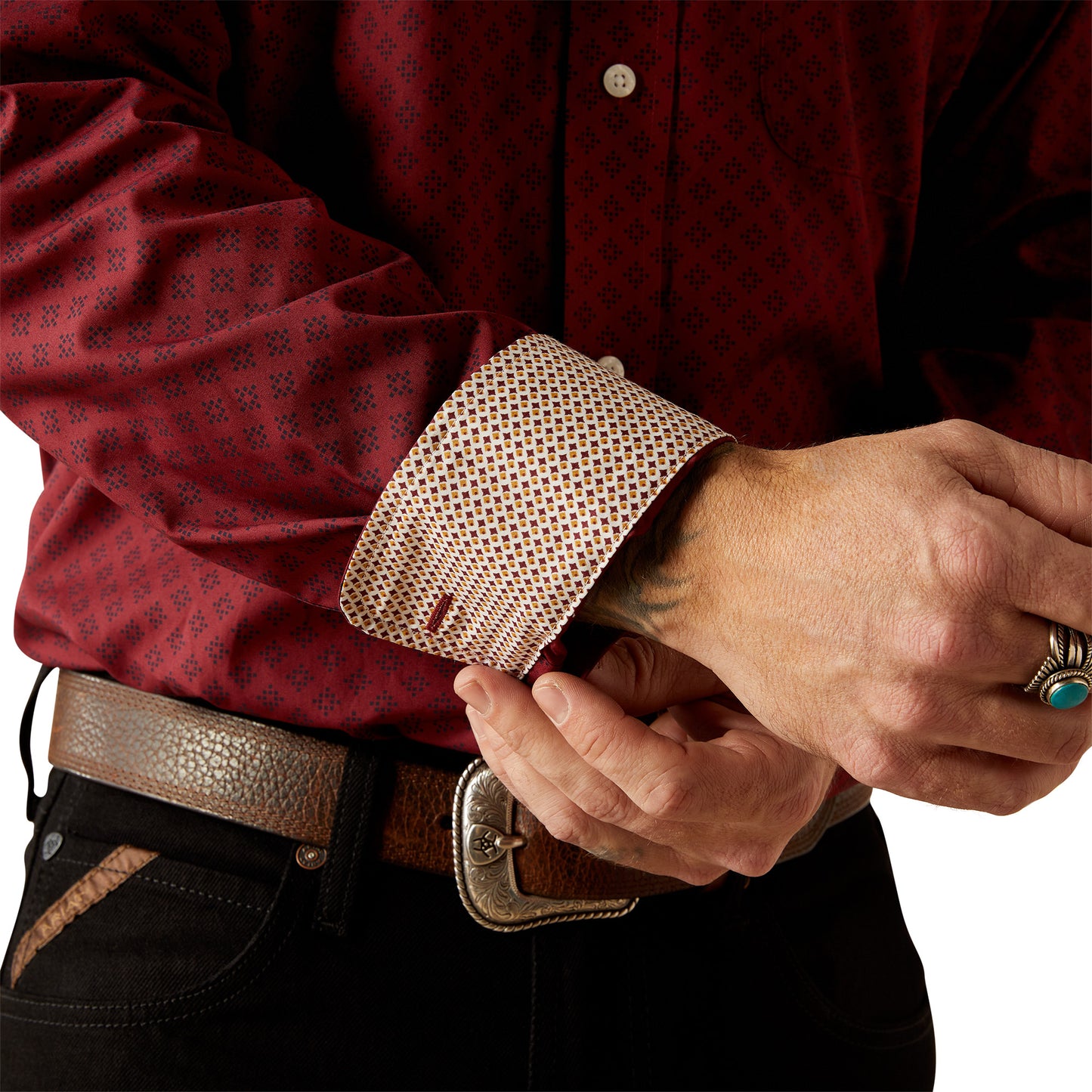 Men's Wrinkle Free Classic Fit Western Shirt