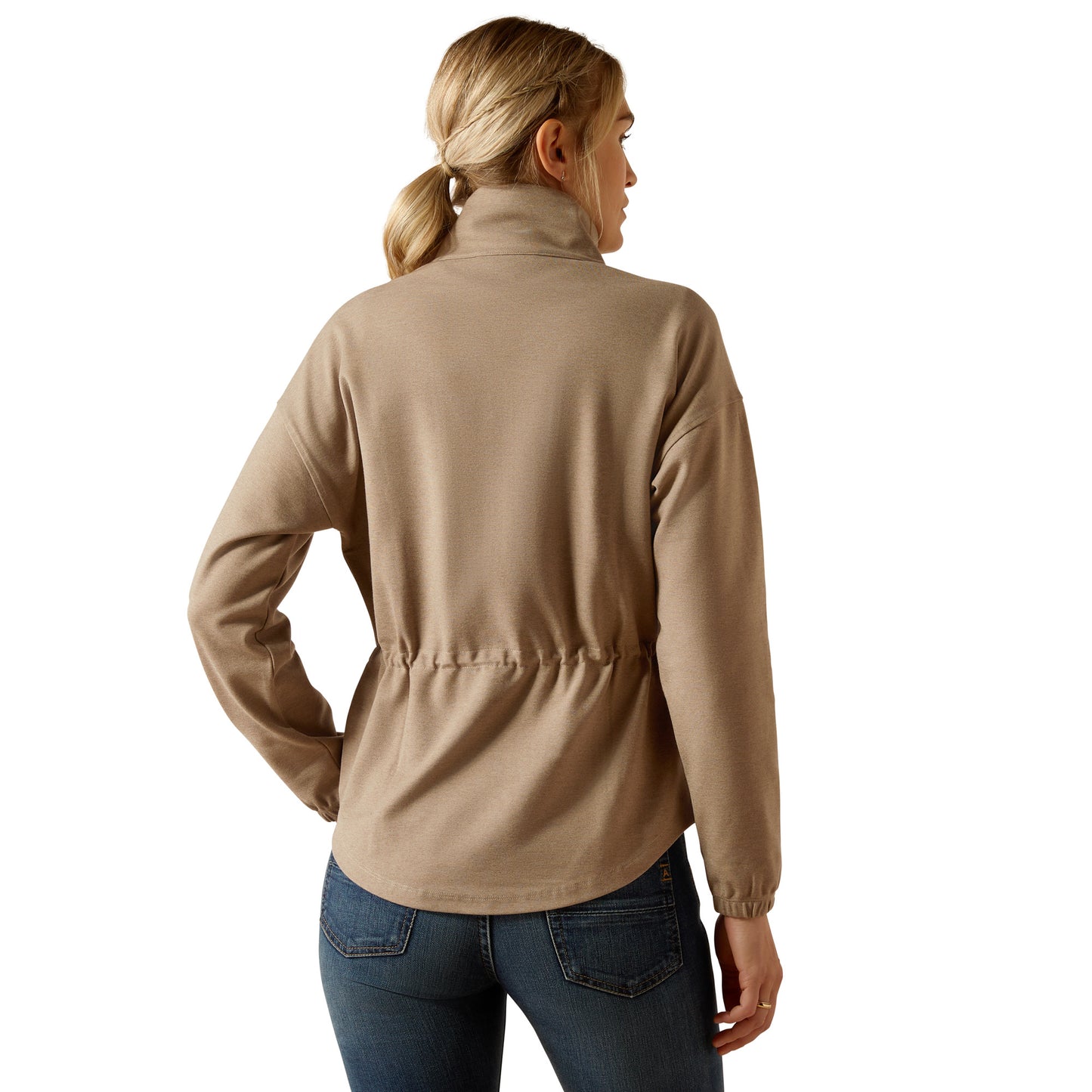 Ladies 1/2 Zip Sweatshirt - Brindle