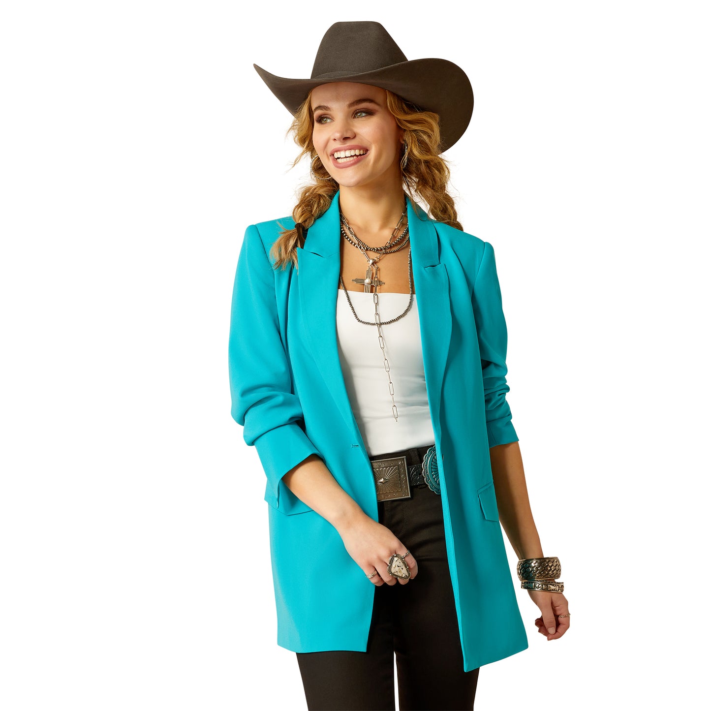 Ladies Blazer - Turquoise