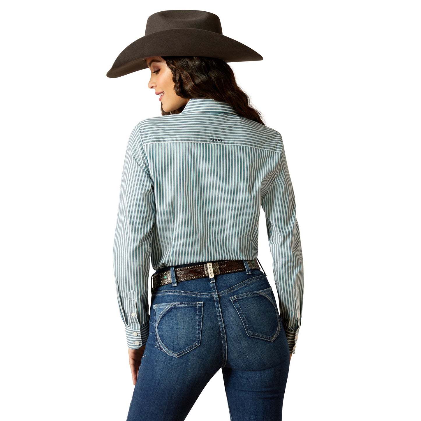 Ladies Kirby Stretch Western Shirt - Stripe