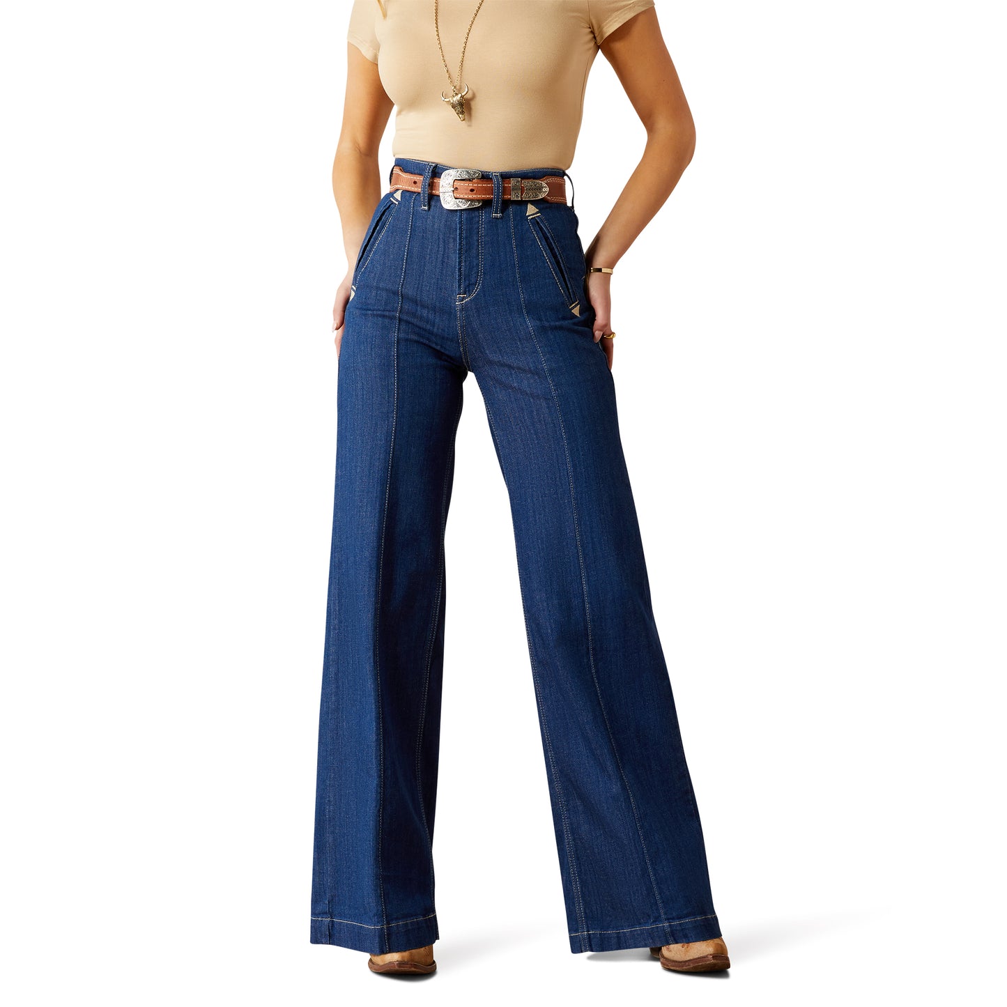 Ladies Ultra High Rise Wide Leg