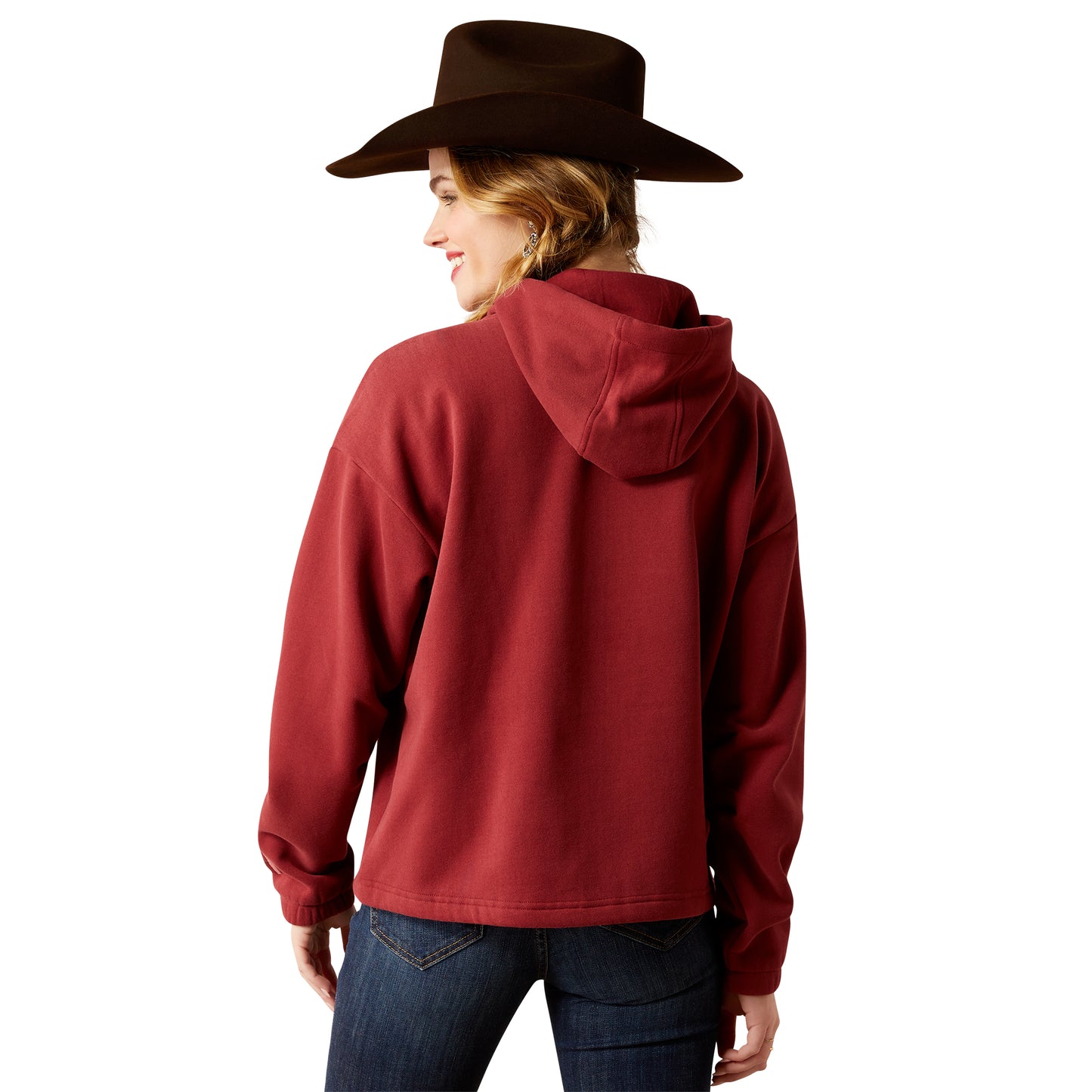 Ladies Essential Logo Hoodie - Burnt Russet