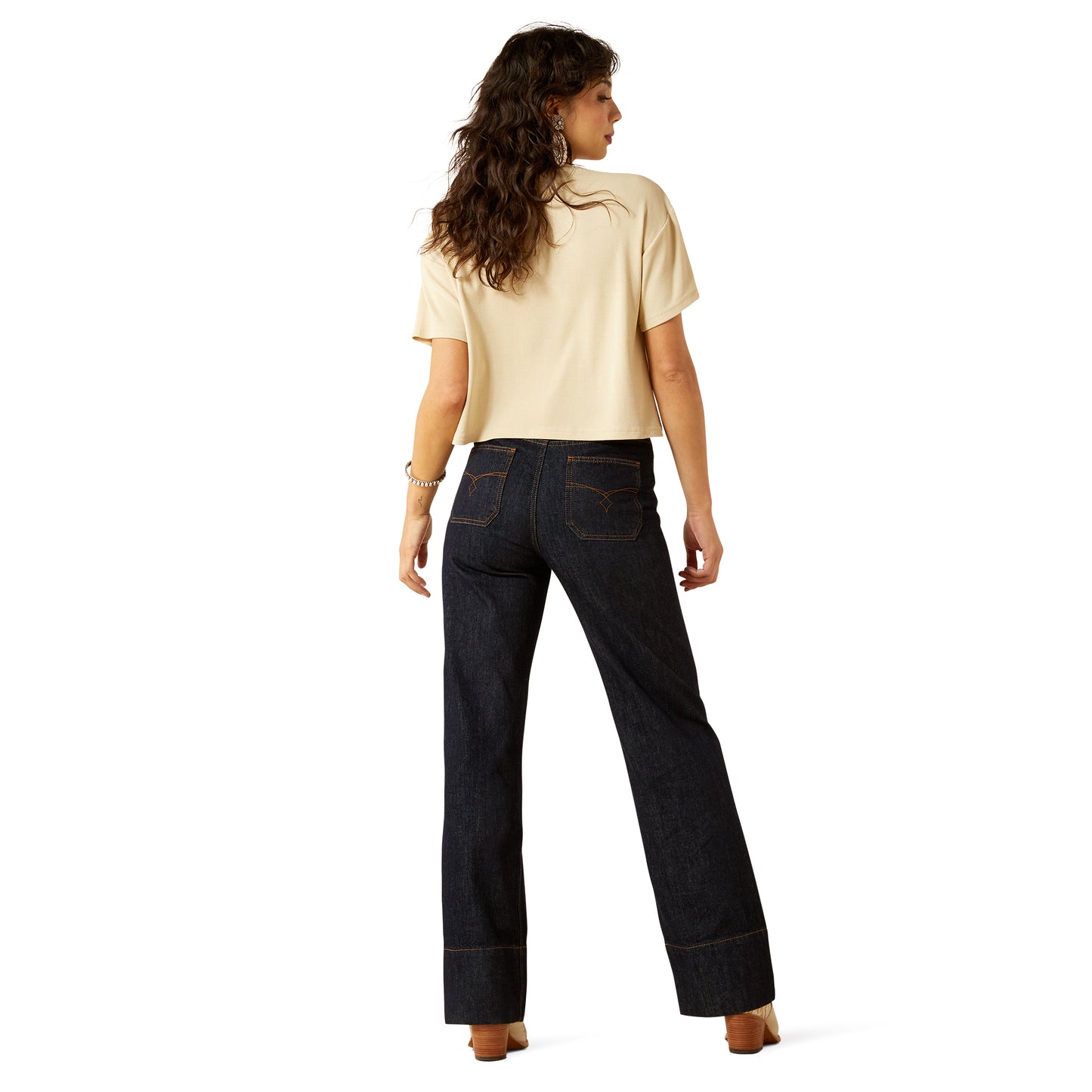 Ladies Ultra High Rise Tomboy Western Utility Wide Leg