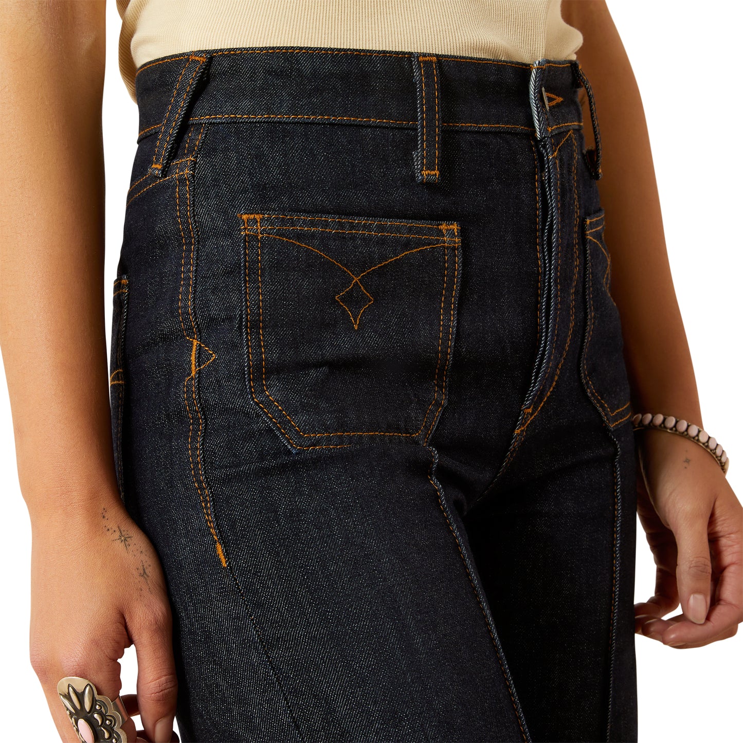 Ladies Ultra High Rise Tomboy Western Utility Wide Leg