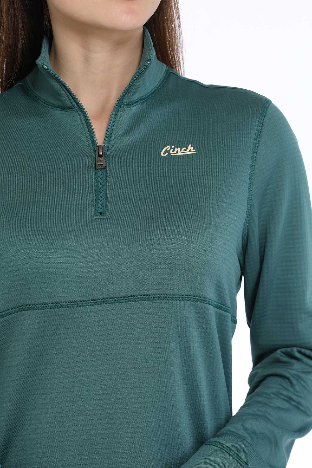 Ladies 1/4 Zip Pullover - Green