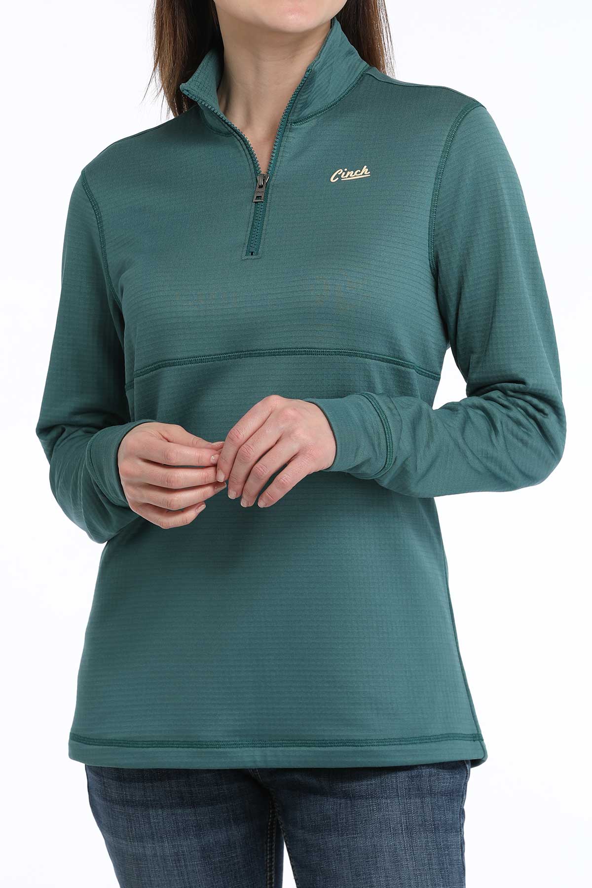 Ladies 1/4 Zip Pullover - Green