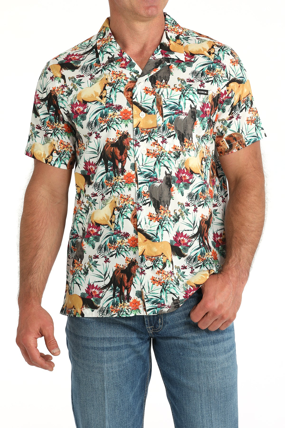 Men's Short Sleeve Button Up