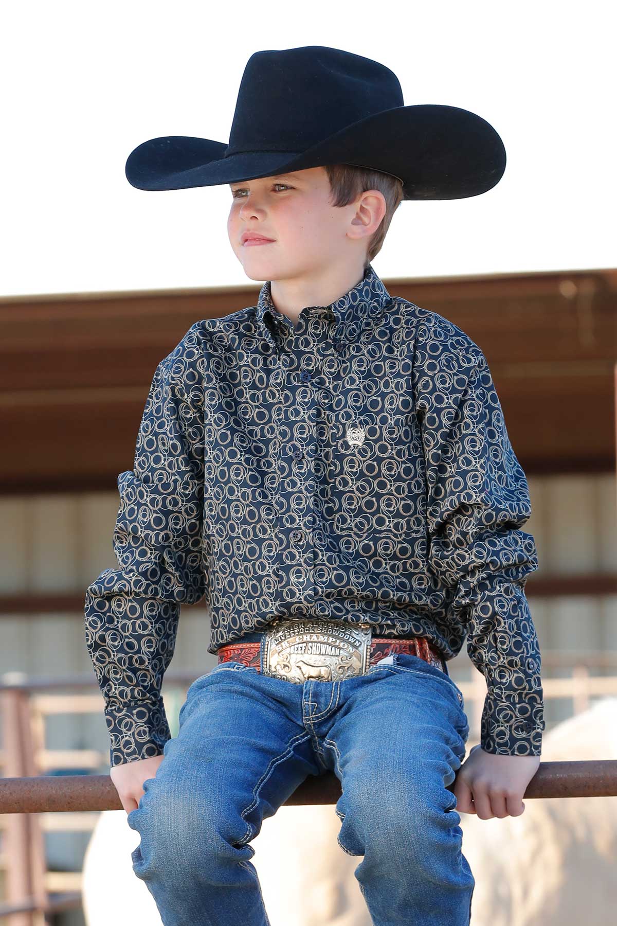 Boys Western Shirt - Rope