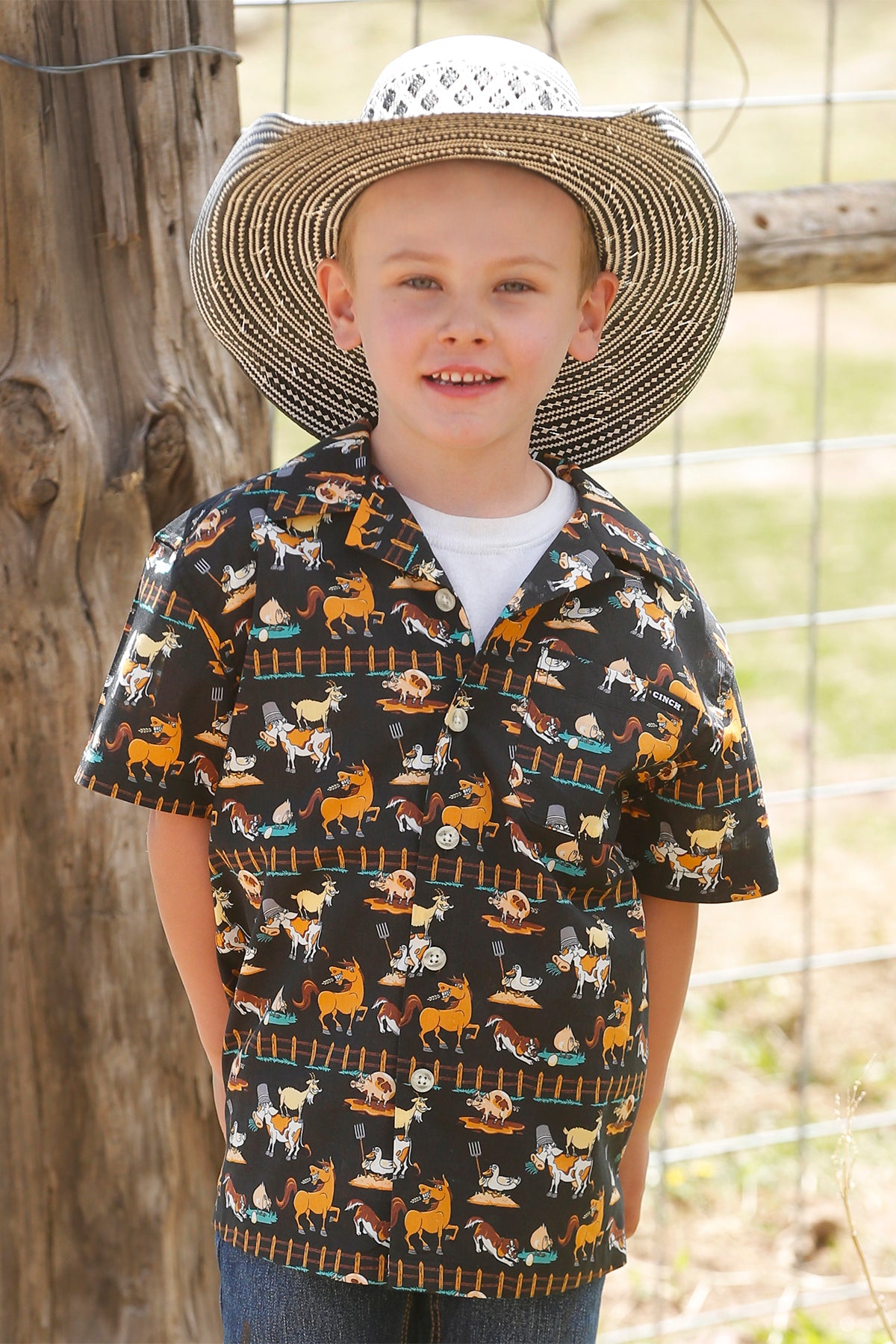 Boys Short Sleeve Western