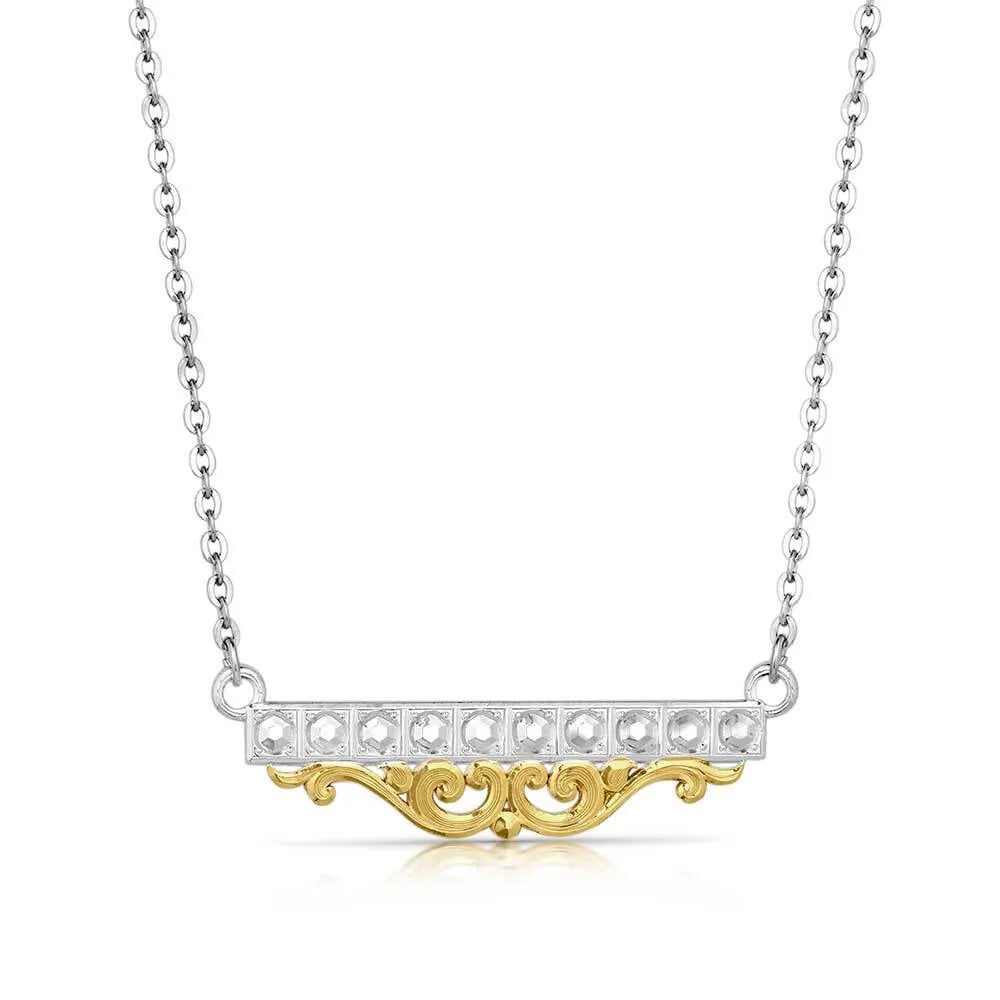 2T Horiz Filligree Necklace